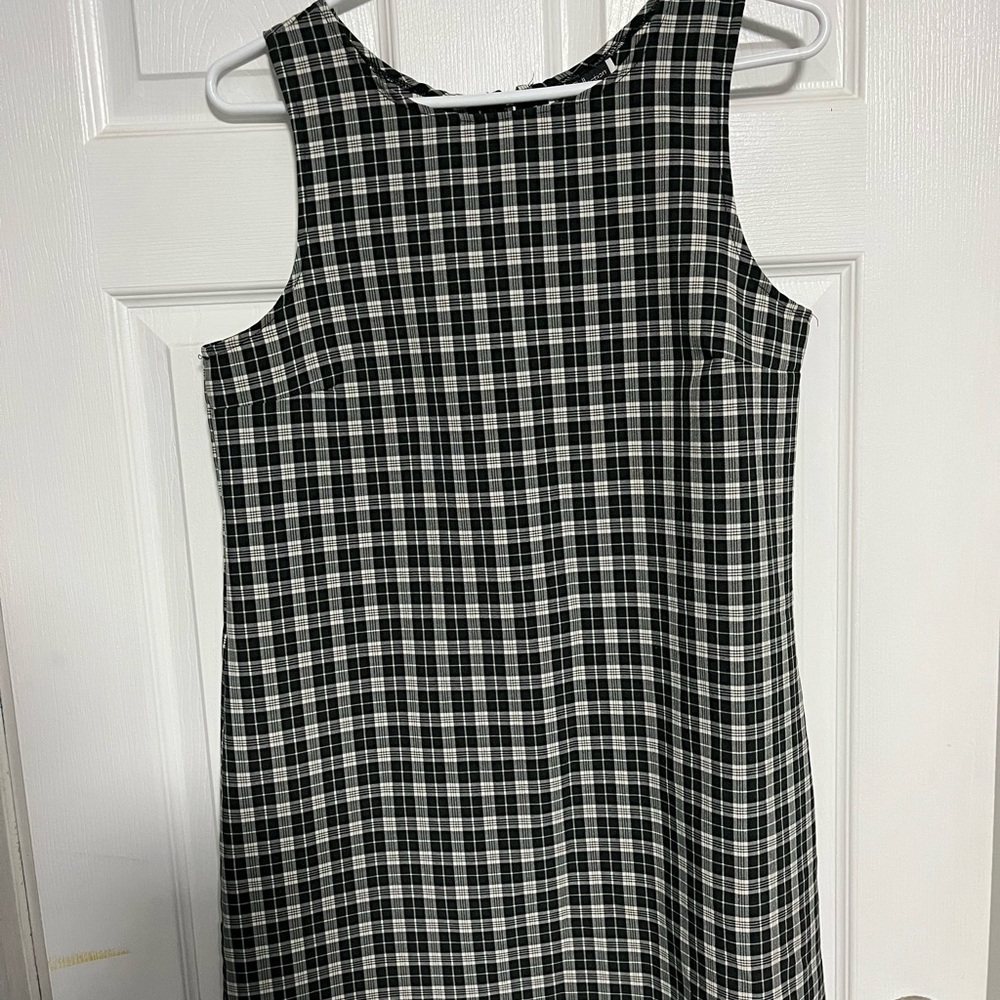MCollection Vintage Plaid Sleeveless Dress